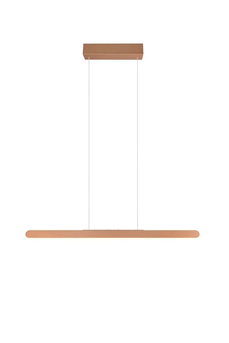 Helios 100cm Bruin hanglamp Van Trio Lighting - De heldere en moderne lijnen van de lamp geven het huis een elegante uitstraling, die wordt versterkt door de op- en neerwaartse verlichting.