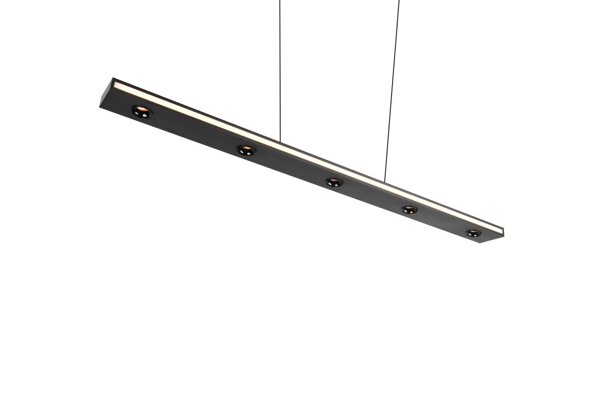 Graham 110cm Zwart hanglamp Van Trio Lighting - 