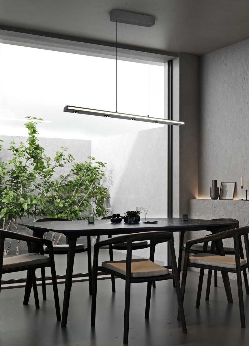 Graham 110cm Zwart hanglamp Van Trio Lighting - 