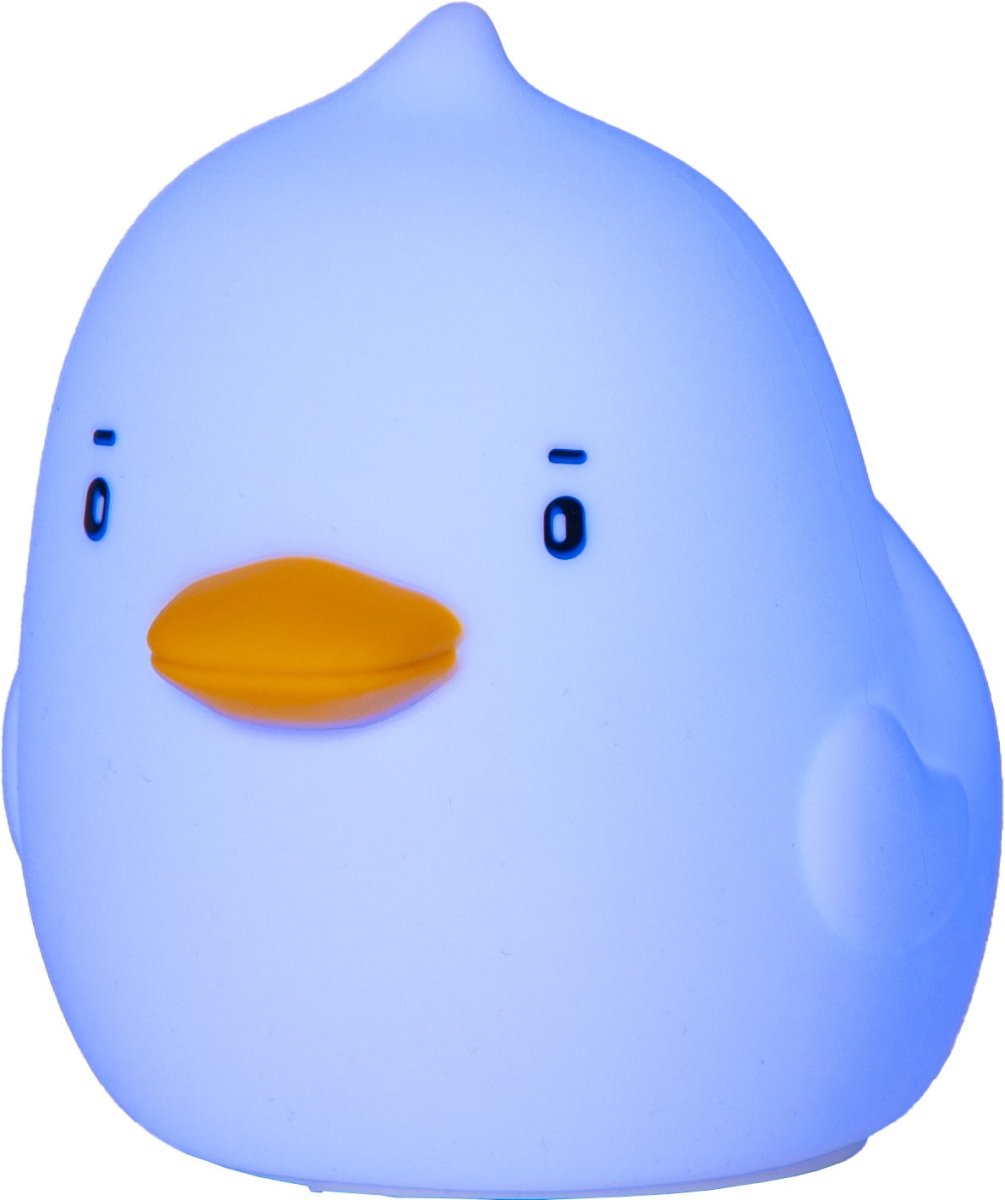 Duck Wit kinderlamp Van Star Trading - De lamp heeft een aanraakfunctie waarmee je met een lichte aanraking de lamp kunt afdekken, uitschakelen of wisselen tussen verschillende mooie kleuren.