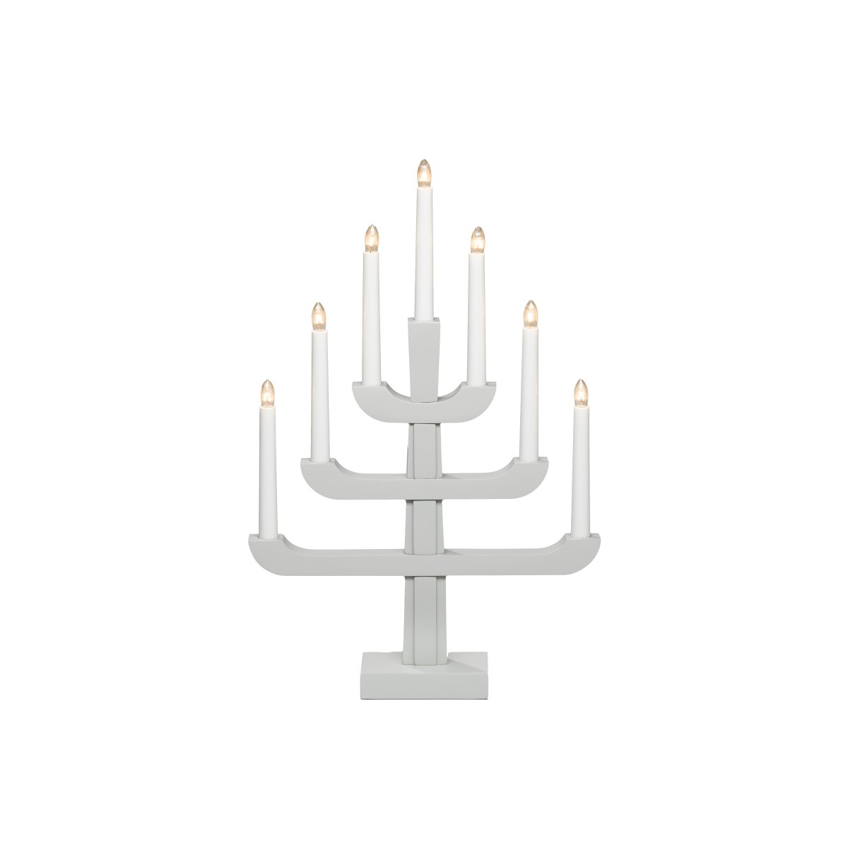 Candelabra 7 Lights Grijs Van Konstsmide - Wordt geleverd met een 1,7 m lang wit snoer, aan/uit-schakelaar en stekker.