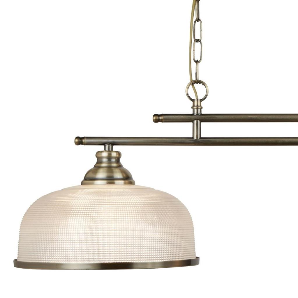 Bistro 75cm Antiek messing hanglamp Van Searchlight - Bistro is een stijlvolle hanglamp met een stevig frame die je keuken of eetkamer een moderne maar tijdloze uitstraling geeft.