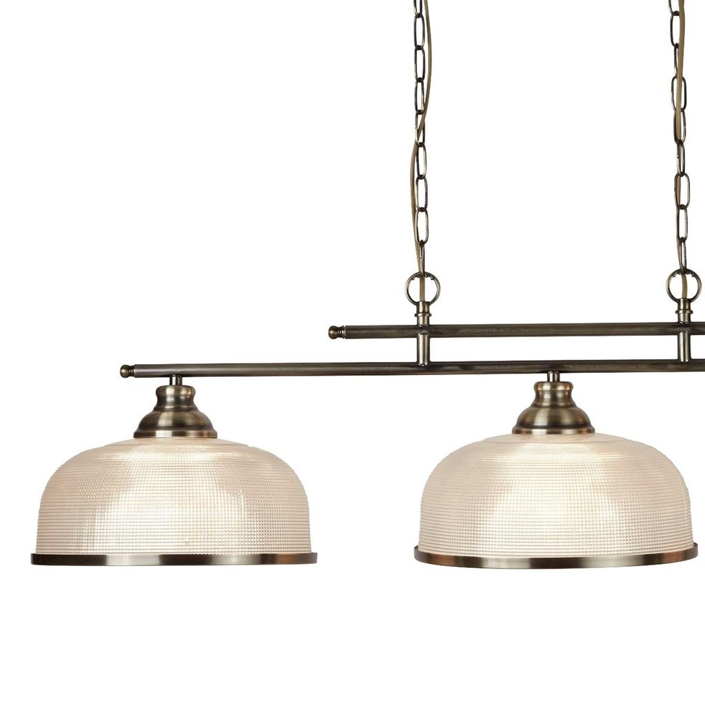 Bistro 100cm Antiek messing hanglamp Van Searchlight - Bistro is een stijlvolle hanglamp met een stevig frame die je keuken of eetkamer een moderne maar tijdloze uitstraling geeft.
