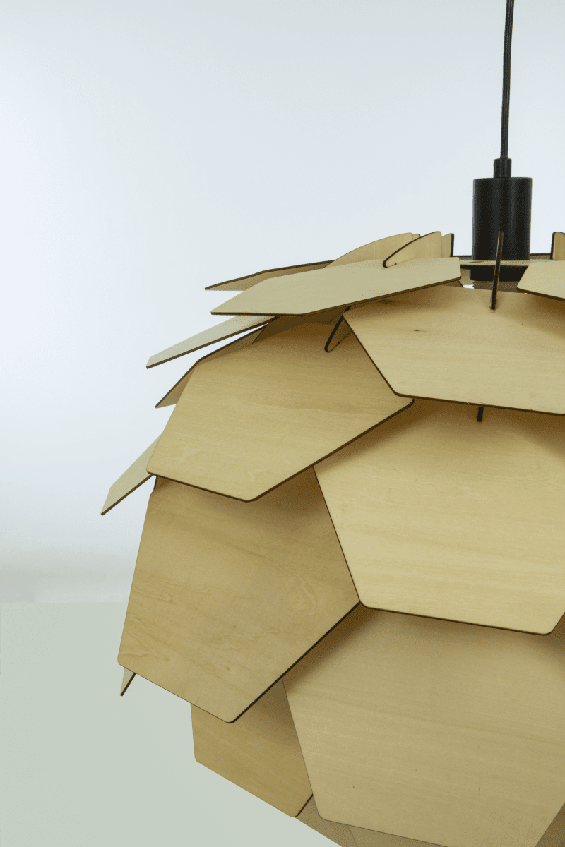 Carpatica Ø60 Natuur hanglamp Van Aneta Lighting - De lamp is in hoogte verstelbaar, met een minimale totale hoogte van 60 cm en een maximale totale hoogte van 280 cm.