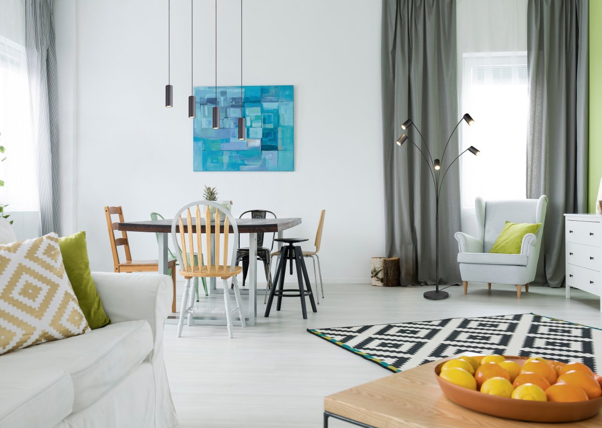 Marley 75cm Zwart hanglamp Van Trio Lighting - 