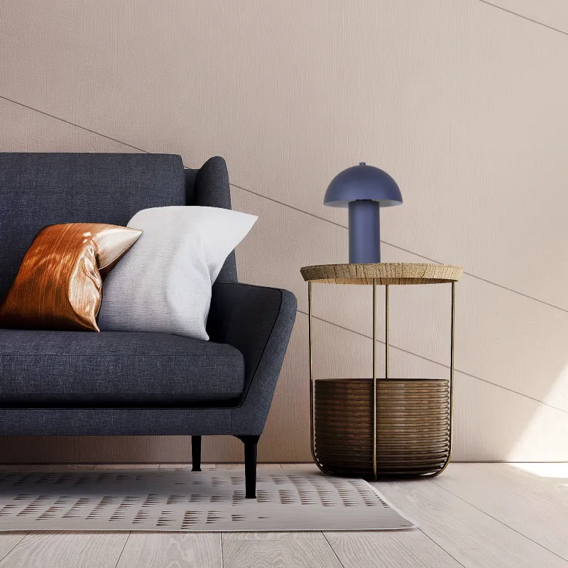 Bert 26cm Zwart tafellamp Van Globo Lighting - Med sin minimalistiska elegans sm&auml;lter bert harmoniskt in i moderna hem och blir en stilfull inredningsdetalj.