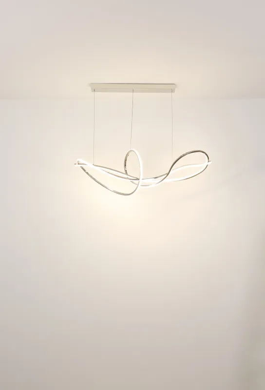 Iduna 110cm Chroom hanglamp Van Globo Lighting - De instelbare kleurtemperatuur, van 2700K tot 6000K, maakt het mogelijk om de verlichting aan te passen aan uw wensen en de juiste sfeer te creëren voor elke gelegenheid.