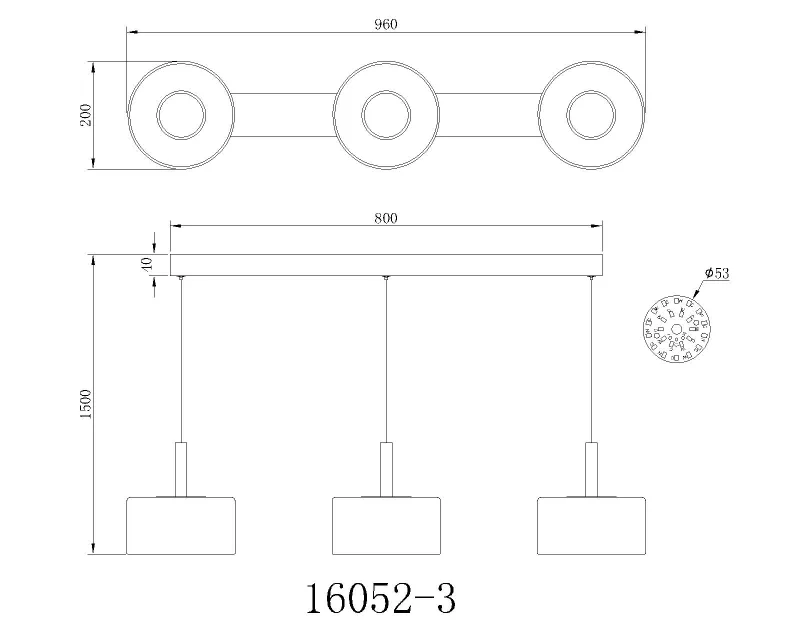 Trenton 96cm Wit hanglamp Van Globo Lighting - Denna takpendel &auml;r idealisk f&ouml;r matsalar och k&ouml;k, d&auml;r den skapar en inbjudande atmosf&auml;r och ett stilrent uttryck.