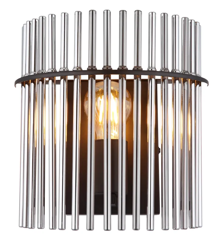 Gorley 26cm Rookkleurig wandlamp Van Globo Lighting - Gorley &auml;r en elegant och sofistikerad v&auml;gglampa med en imponerande arkitektonisk design.