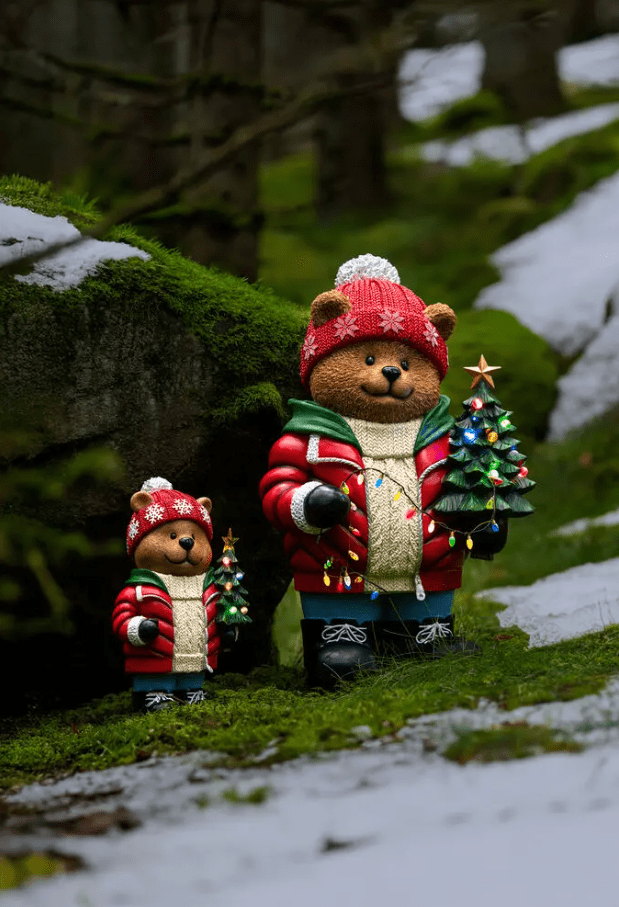 Grote Teddybeer 66cm Veelkleurig Van Konstsmide - Verspreid kerstsfeer met deze charmante teddybeer in winterkleren!