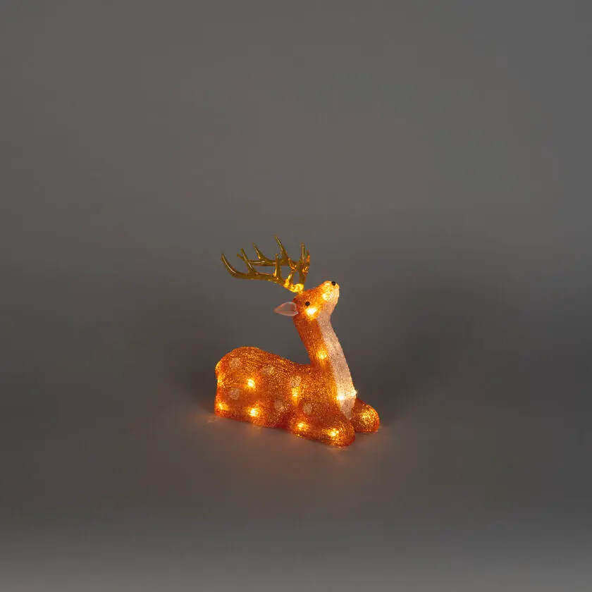 Rendier Van Acryl Bruin Van Konstsmide - Werkt op 3xAAA batterijen (1,5V), batterijen niet inbegrepen.