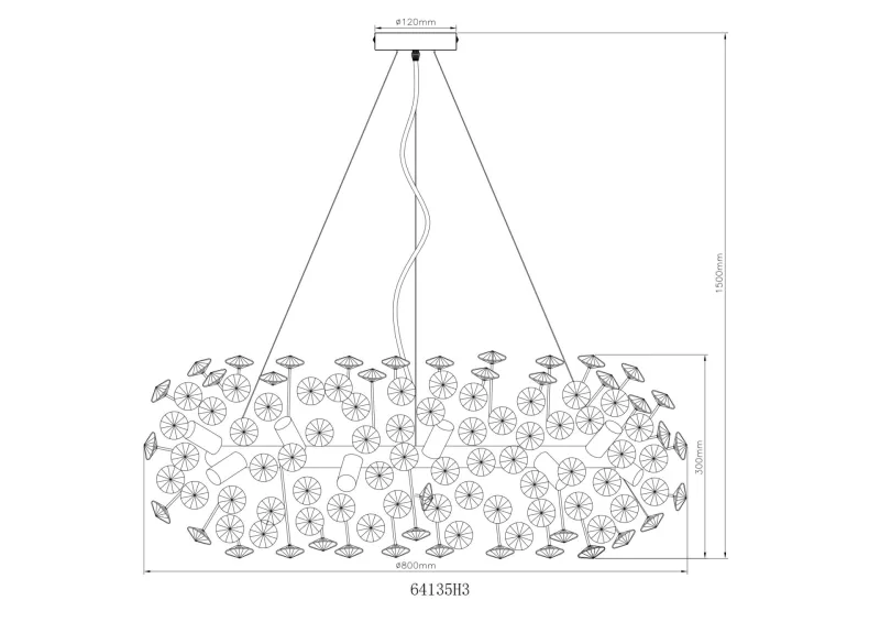 Katrina Ø80 Goud kristal Van Globo Lighting - Katrina &auml;r en elegant rund kristallkrona i gyllene metall med gnistrande K9-kristaller som skapar en sofistikerad och lyxig atmosf&auml;r i ditt hem.
