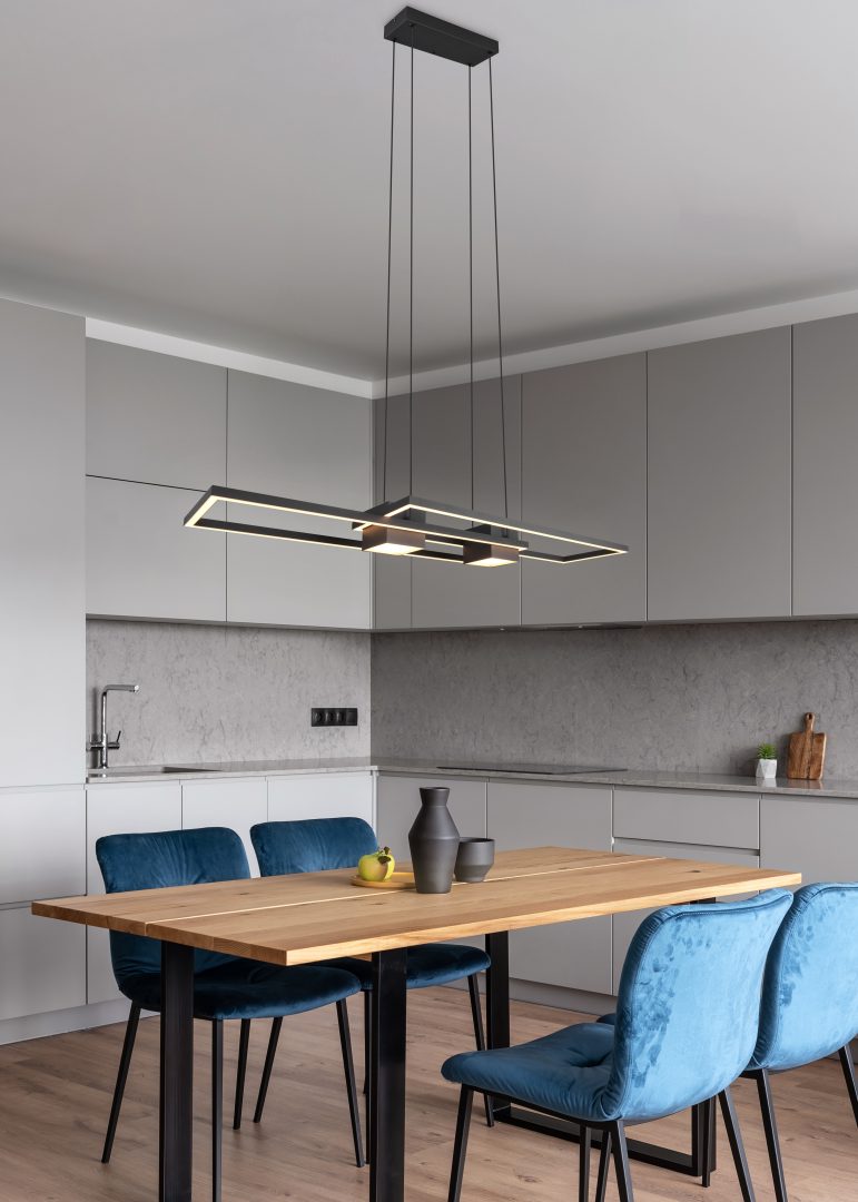 Albany 100cm Zwart hanglamp Van Trio Lighting - 