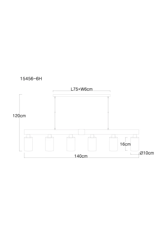 Hadera 140cm Natuur hanglamp Van Globo Lighting - Lampan kombinerar funktionalitet med estetik och passar perfekt &ouml;ver matbordet eller i vardagsrummet.