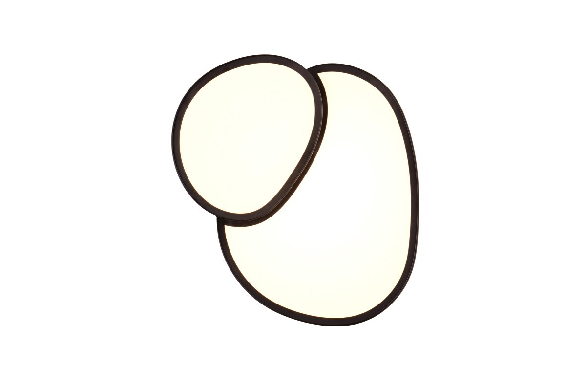 Rise 43cm Zwart plafondlamp Van Trio Lighting - 