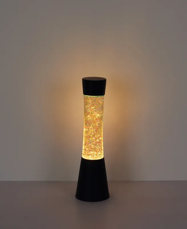 Sparkle Zwart kinderlamp Van Globo Lighting - Den mattsvarta designen i aluminium ramar in den klara glassk&auml;rmen, som sprider ljuset mjukt och skapar en behaglig atmosf&auml;r.