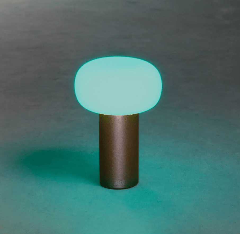 Antibes 20cm Roest Draagbare Van Konstsmide - De lamp heeft een dimmer waarmee u de helderheid en kleurtemperatuur kunt aanpassen.