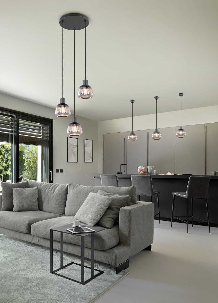 Tarifa Ø22 Rookgrijs hanglamp Van Trio Lighting - 