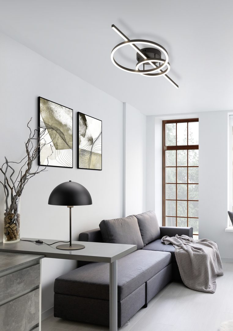 Montilla 100cm Zwart plafondlamp Van Trio Lighting - 