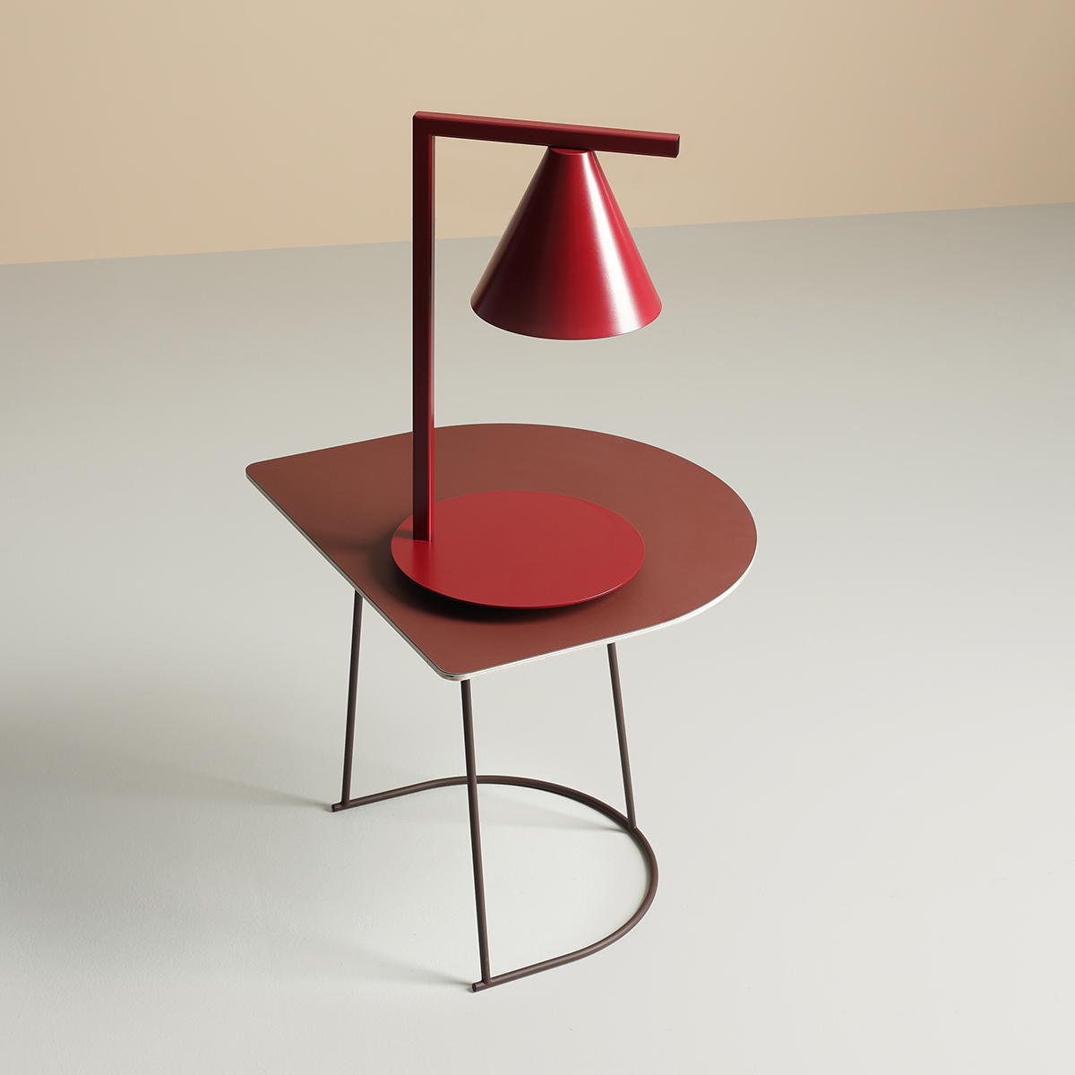 Form 40cm Bourgondië tafellamp Van Artera - Het tijdloze design en de subtiele kleur zorgen ervoor dat de lamp gemakkelijk in verschillende interieurstijlen past en tegelijkertijd een verfijnde en moderne uitstraling aan de kamer toevoegt.
