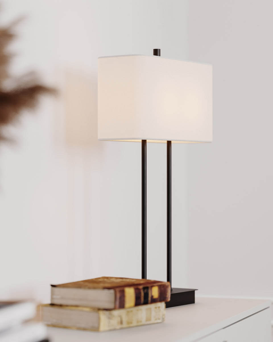 Luton 56cm Zwart tafellamp Van By Rydéns - Zet hem op uw nachtkastje, bureau in de hal of bij de vensterbank in de woonkamer.