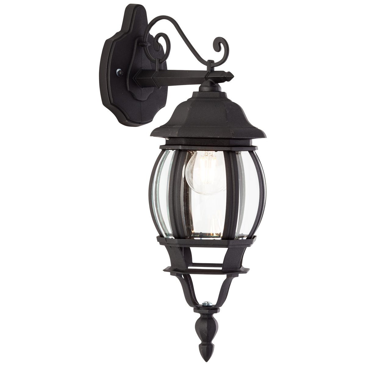 Istria Zwart buitenlamp Van Brilliant - De klassieke buitenwandlamp Istria zorgt voor decoratief licht en meer veiligheid bij de ingang of langs de gevel.