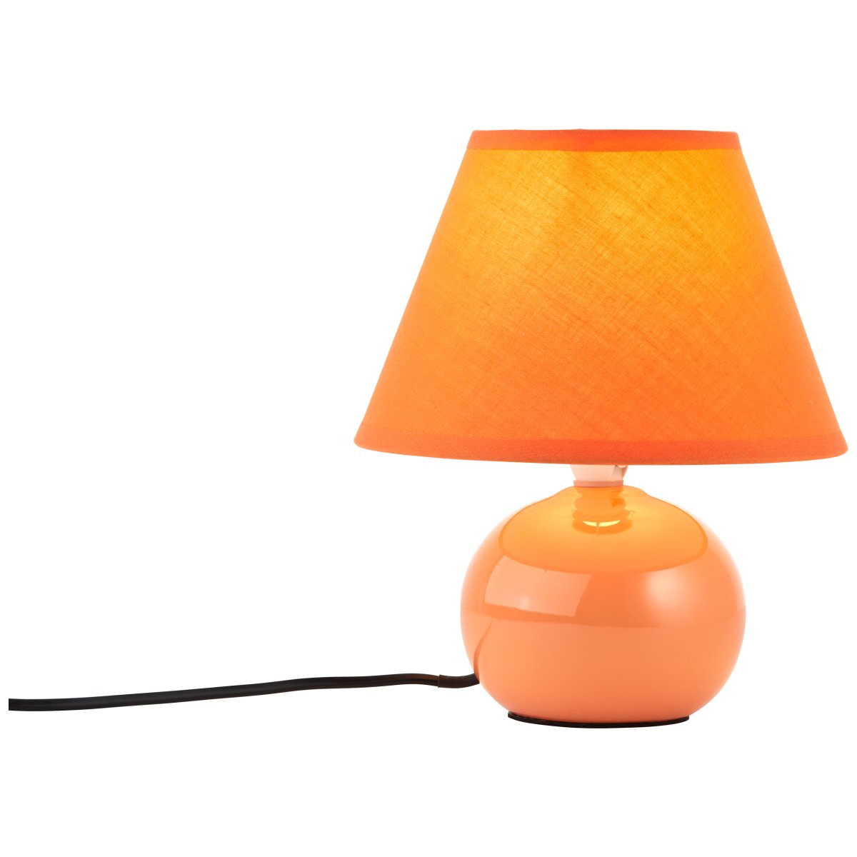 Primo 23cm Oranje tafellamp Van Brilliant - De lamp is voorzien van een praktische aan/uit-schakelaar op het snoer voor eenvoudig gebruik en een 1 meter lange aansluitkabel.