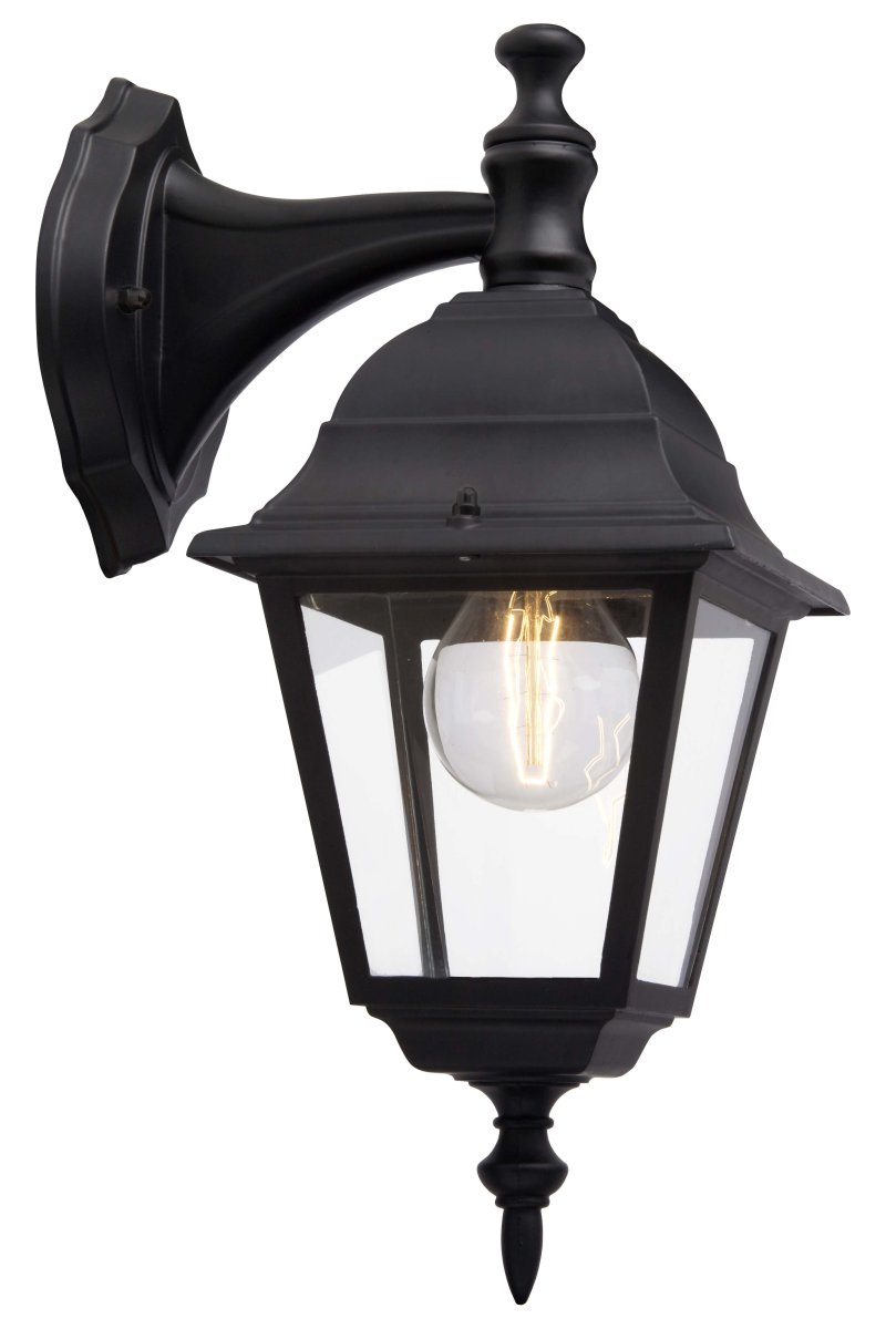 Newport Zwart buitenlamp Van Brilliant - Dankzij de IP23-classificatie is de lamp beschermd tegen regen en is hij daarom ideaal voor gebruik buitenshuis.