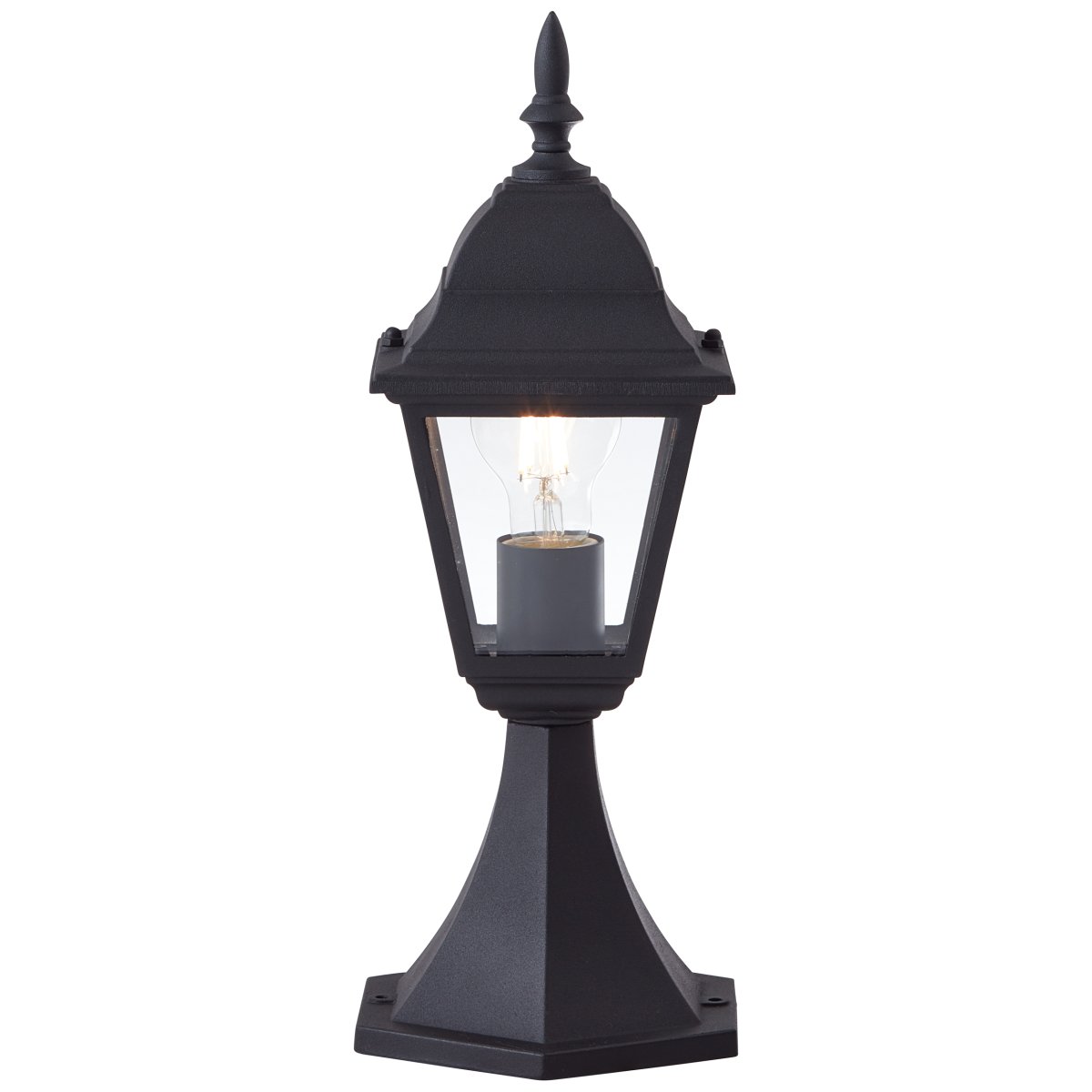 Newport 40cm Zwart Van Brilliant - De lamp heeft een IP23-classificatie, waardoor hij bestand is tegen regen en ideaal is voor gebruik buitenshuis.