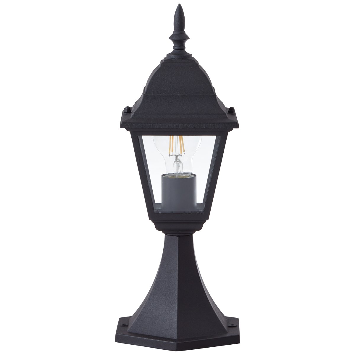 Newport 40cm Zwart Van Brilliant - De lamp heeft een IP23-classificatie, waardoor hij bestand is tegen regen en ideaal is voor gebruik buitenshuis.