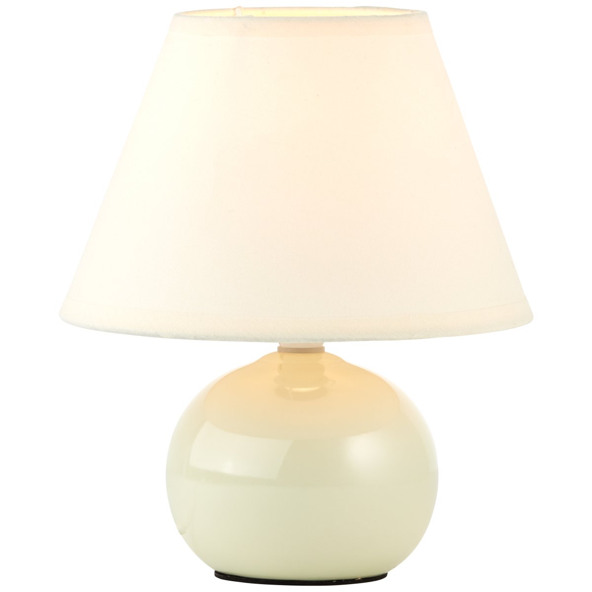 Primo 23cm Beige tafellamp Van Brilliant - Decoratieve tafellamp met een tijdloos design, perfect als nachtkastje of voor het cre&euml;ren van sfeervolle verlichting in uw woonkamer.