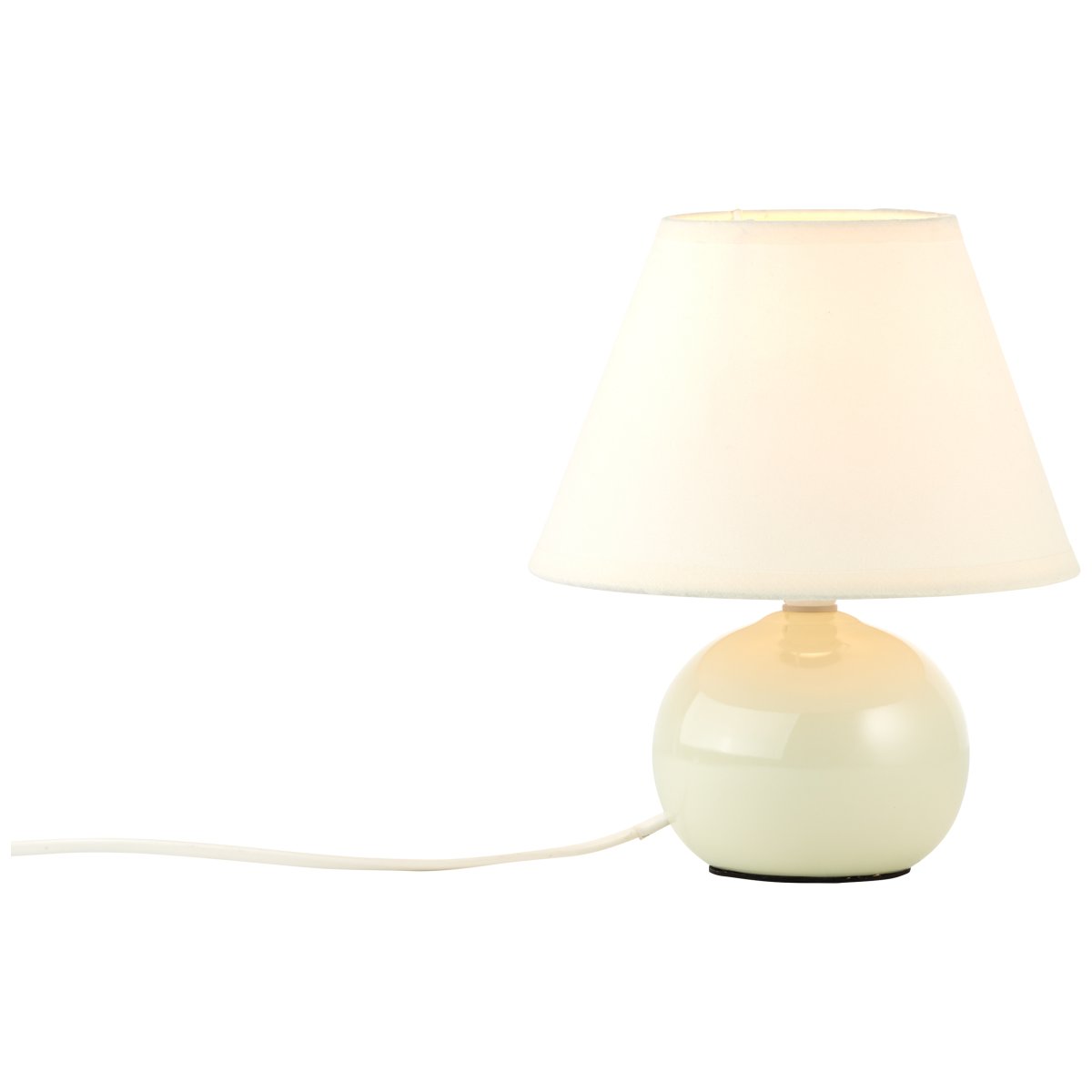 Primo 23cm Beige tafellamp Van Brilliant - Decoratieve tafellamp met een tijdloos design, perfect als nachtkastje of voor het cre&euml;ren van sfeervolle verlichting in uw woonkamer.