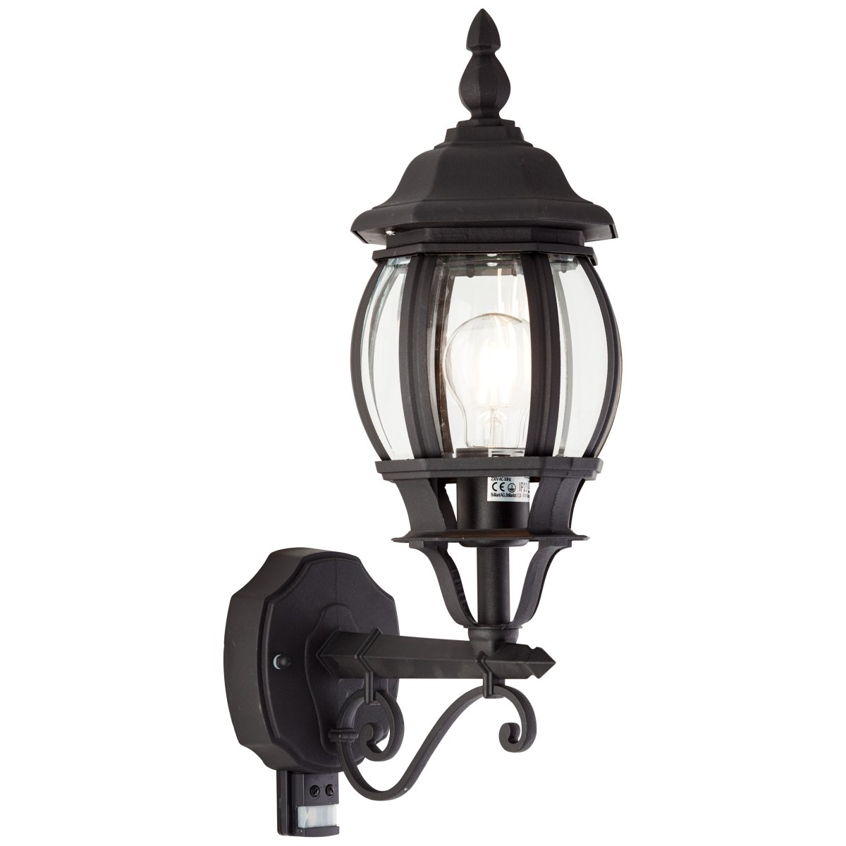 Istria Zwart buitenlamp Van Brilliant - De lamp biedt flexibele instellingen voor de helderheid en de verlichtingstijd.