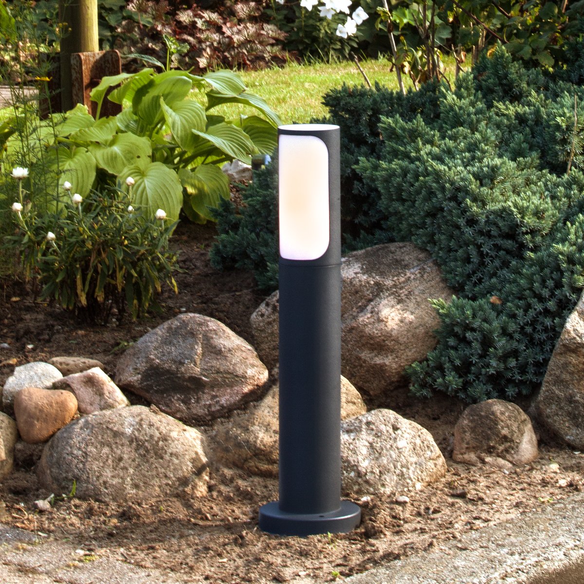 Gap 50cm antraciet lichtpaaltjes Van Brilliant - Gap-paaltjes zijn ideaal voor het verlichten van opritten en terrassen.