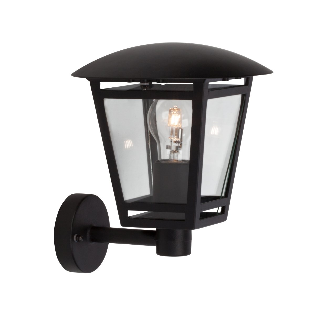 Riley Zwart buitenlamp Van Brilliant - De Riley buitenwandlamp zorgt voor zowel praktische als decoratieve verlichting van de muur van uw huis.