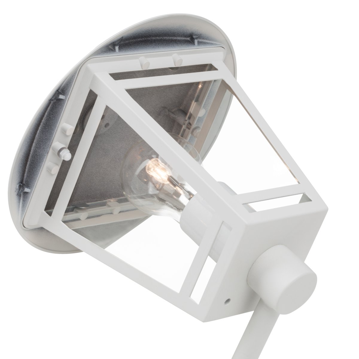 Riley Wit buitenlamp Van Brilliant - De Riley buitenwandlamp zorgt voor zowel praktische als decoratieve verlichting van de muur van uw huis.