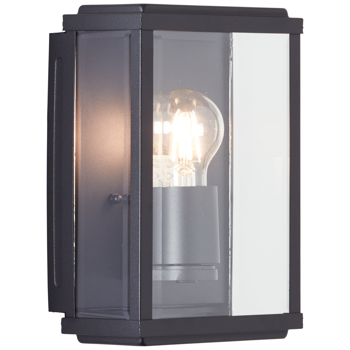 Gaia Zwart buitenlamp Van Brilliant - De Gaia buitenwandlamp is ideaal voor het creëren van functionele en sfeervolle verlichting bij uw voordeur of gevel.