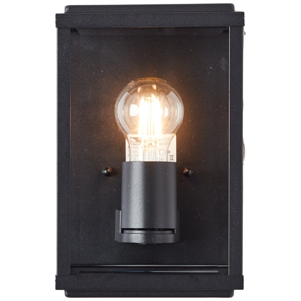 Gaia Zwart buitenlamp Van Brilliant - De Gaia buitenwandlamp is ideaal voor het creëren van functionele en sfeervolle verlichting bij uw voordeur of gevel.
