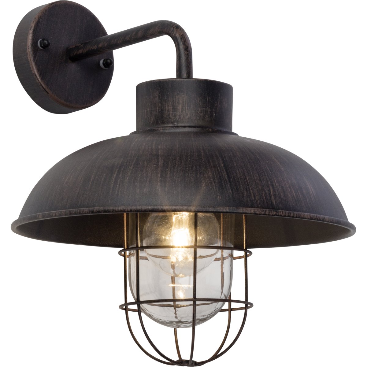  Portland Roest buitenlamp Van Brilliant - De lamp heeft een IP44-classificatie en is spatwaterdicht, waardoor hij ideaal is voor gebruik buitenshuis.