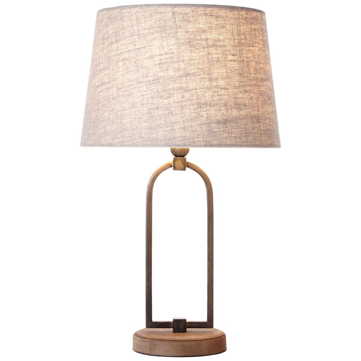 Sora 50cm Beige tafellamp Van Brilliant - De lampenkap van de lamp is gemaakt van hoogwaardig textiel en verspreidt een warm en uitnodigend licht.