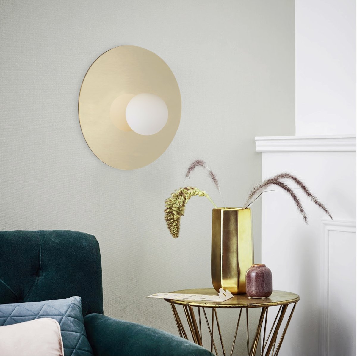 Zon Ø30 Goud plafondlamp Van Brilliant - 
