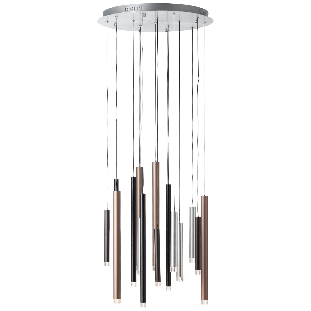Cembalo Ø55 Aluminium hanglamp Van Brilliant - De hanglamp is dimbaar in drie standen met een standaard wandschakelaar en de kabel is in lengte verstelbaar, zodat hij perfect boven eettafels of in gangen past.