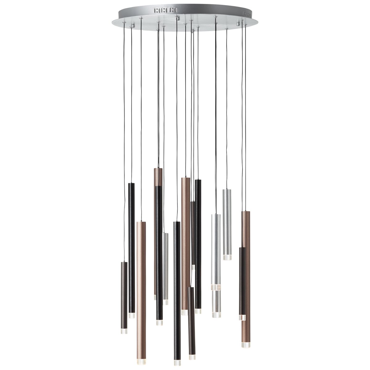 Cembalo Ø55 Aluminium hanglamp Van Brilliant - De hanglamp is dimbaar in drie standen met een standaard wandschakelaar en de kabel is in lengte verstelbaar, zodat hij perfect boven eettafels of in gangen past.