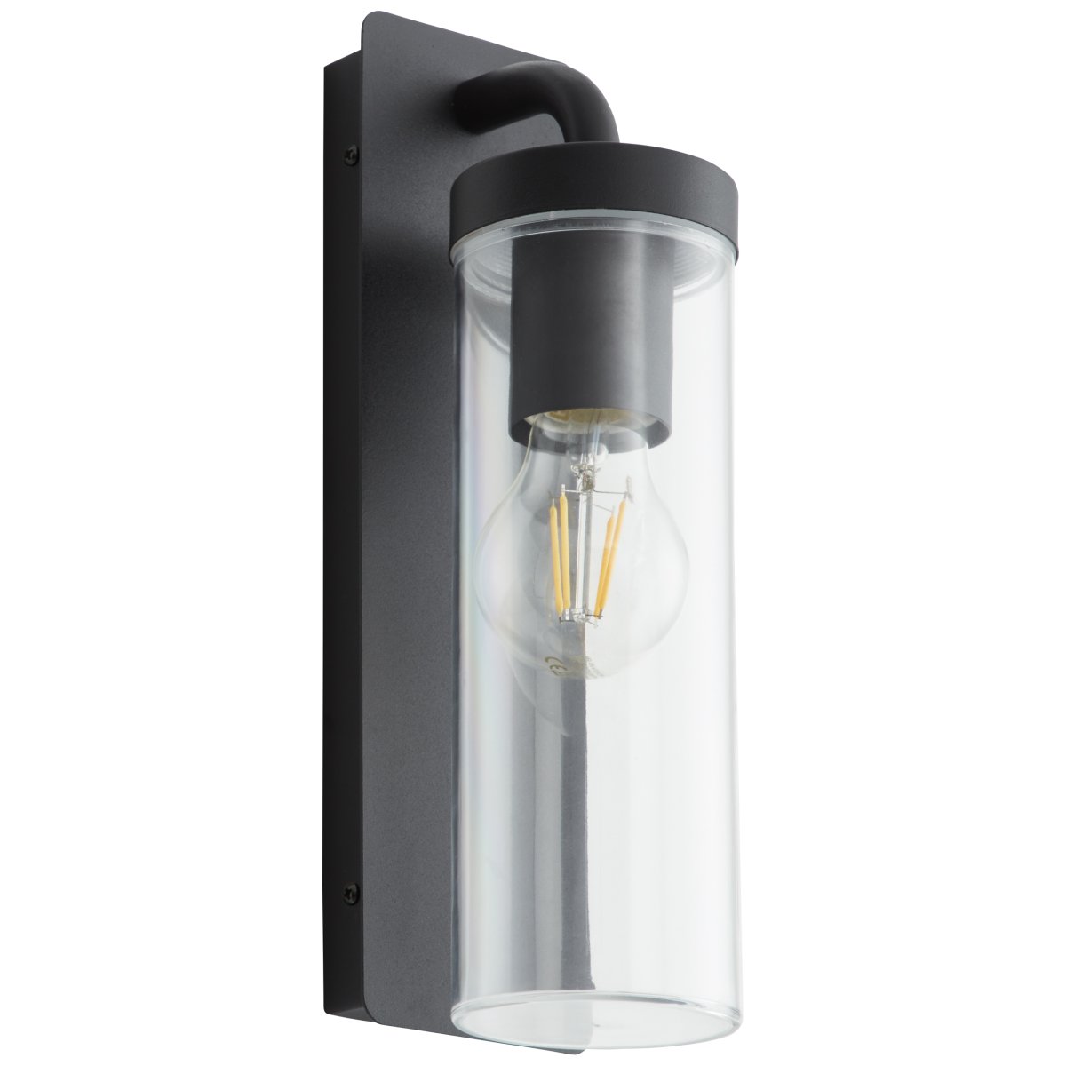 Aosta Matzwart buitenlamp Van Brilliant - De Aosta buitenwandlamp biedt zowel praktische als sfeervolle verlichting, ideaal voor het verlichten van de voordeur tijdens de donkere seizoenen.