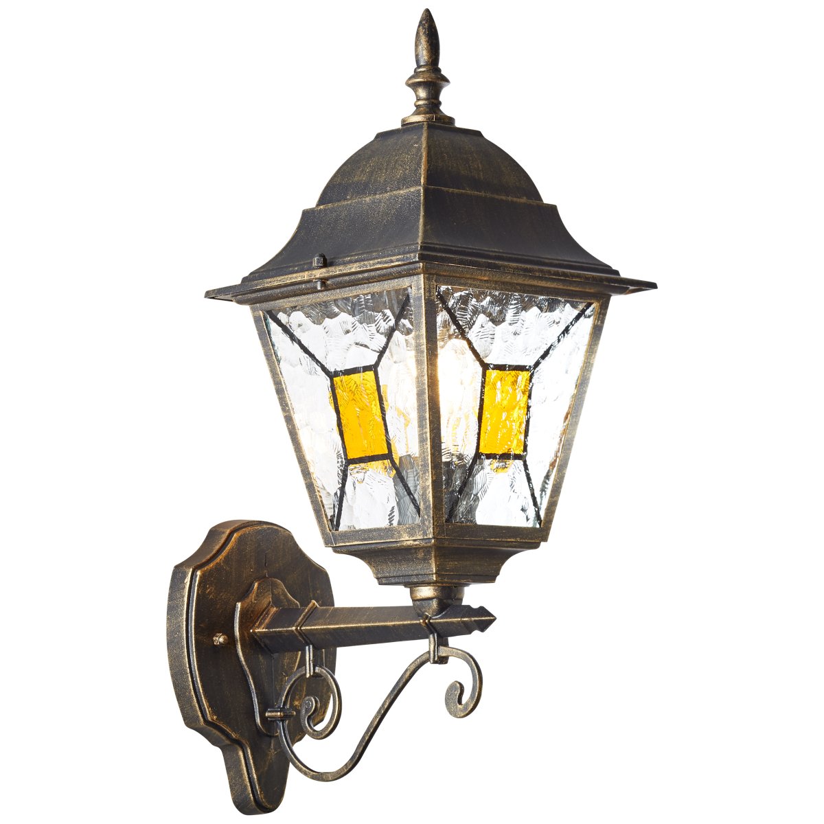Janel Antiek zwart buitenlamp Van Brilliant - De Janel buitenlamp is de perfecte keuze voor het verlichten van de entree van uw huis.