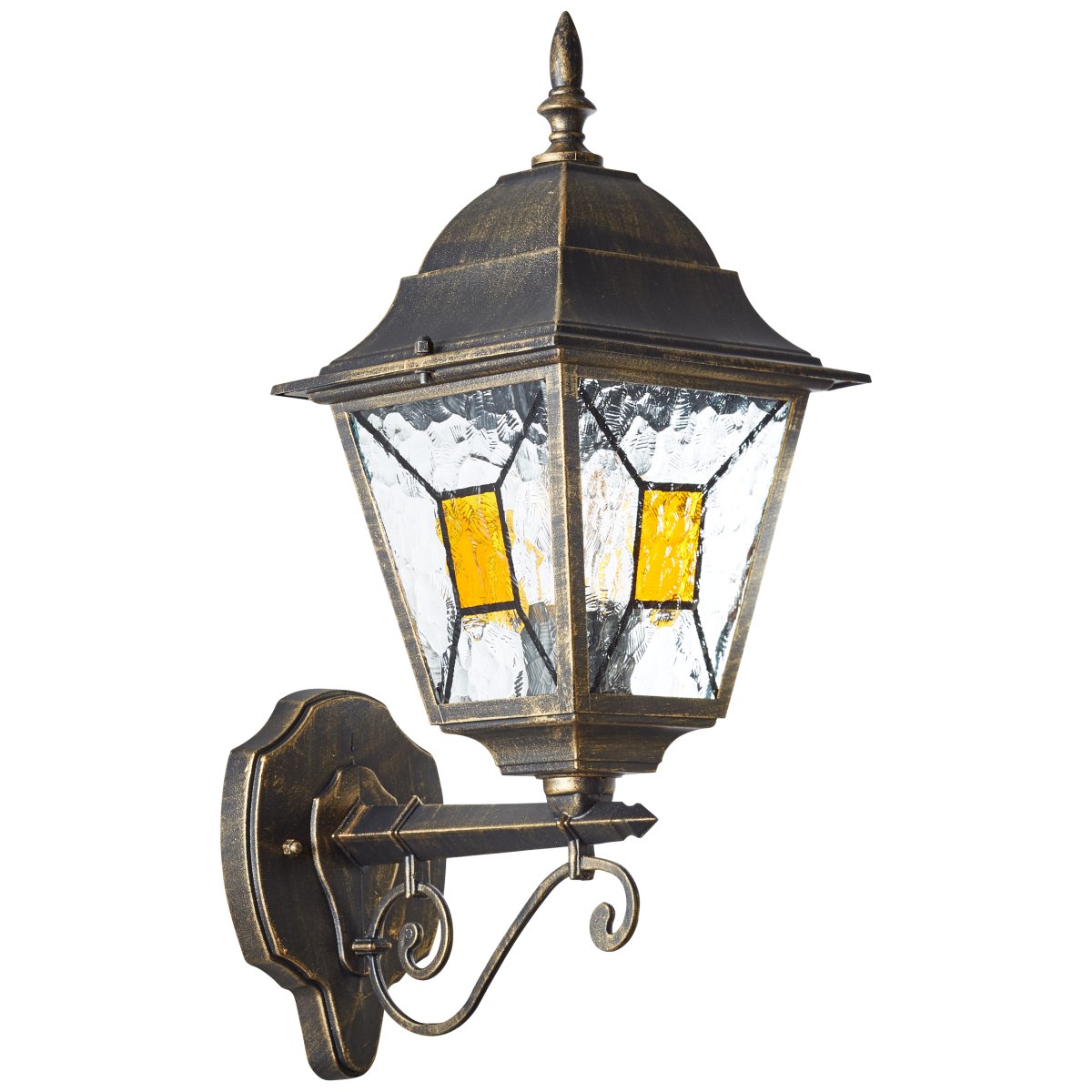Janel Antiek zwart buitenlamp Van Brilliant - De Janel buitenlamp is de perfecte keuze voor het verlichten van de entree van uw huis.