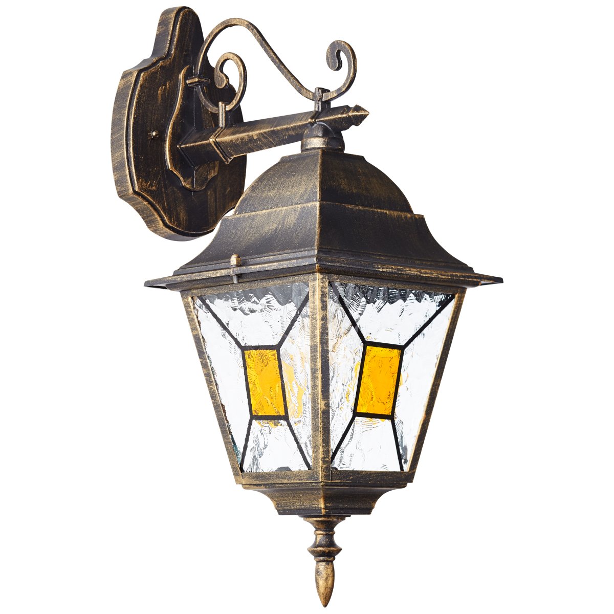 Janel Antiek zwart buitenlamp Van Brilliant - De Janel buitenlamp is de perfecte keuze voor het verlichten van de entree van uw huis.