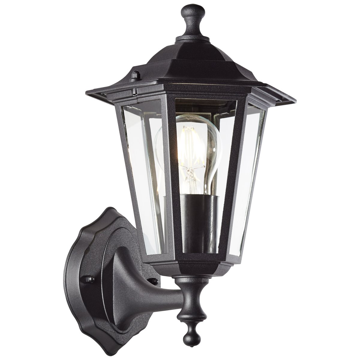 Carleen Zwart buitenlamp Van Brilliant - Dankzij de IP44-classificatie is Carleen spatwaterdicht en ideaal voor gebruik buitenshuis, zelfs onderweg.
