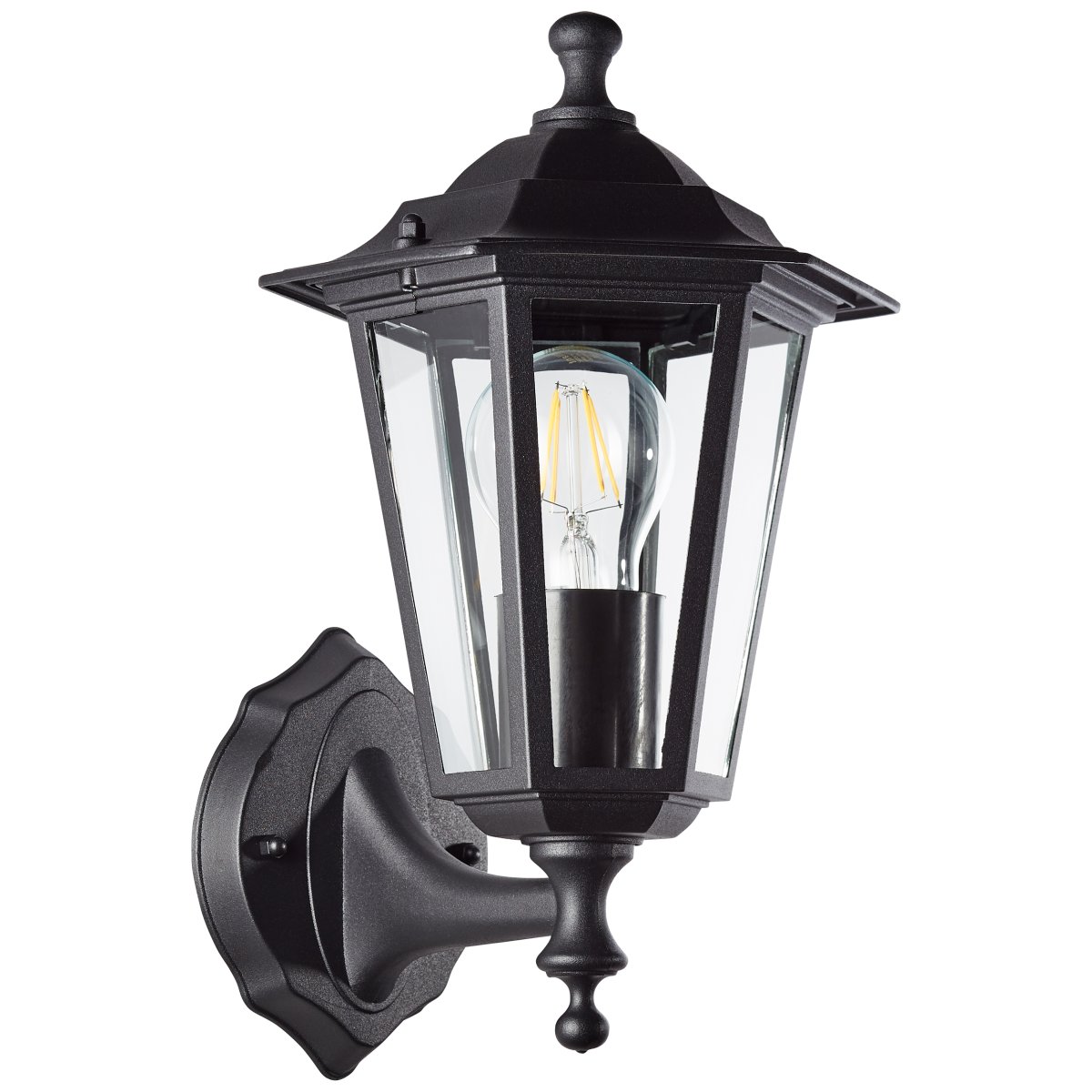 Carleen Zwart buitenlamp Van Brilliant - Dankzij de IP44-classificatie is Carleen spatwaterdicht en ideaal voor gebruik buitenshuis, zelfs onderweg.
