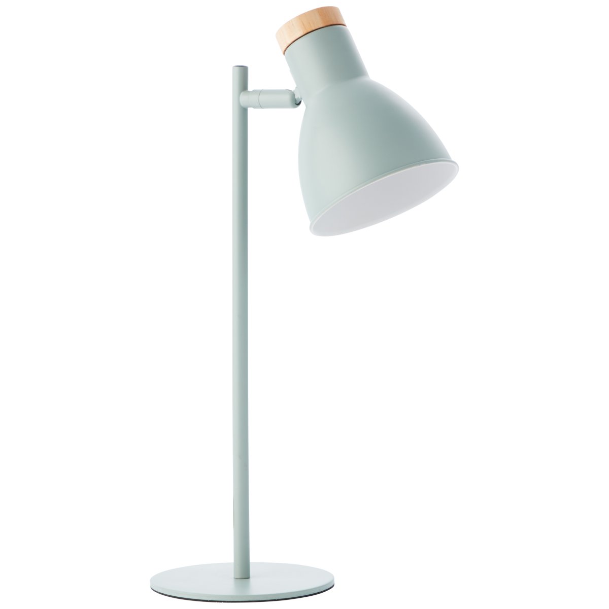 Venea 44cm Matgroen bureaulamp Van Brilliant - De matte groene kleur van de lamp en de houten elementen zorgen voor een natuurlijke en lichte uitstraling.